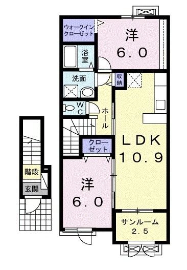 ハピネス　Ａの間取り