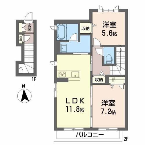 シャーメゾン松竹IIの間取り