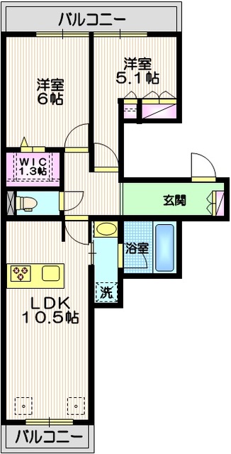 アムフルス参番館の間取り