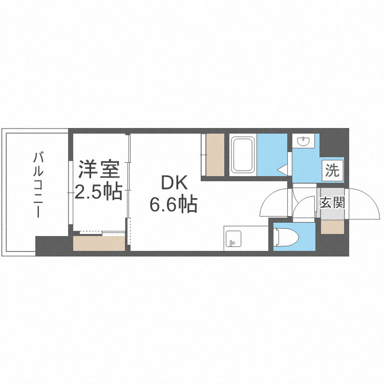 セレニテ阿波座ミラクの間取り