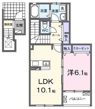 武蔵村山市本町のアパートの間取り