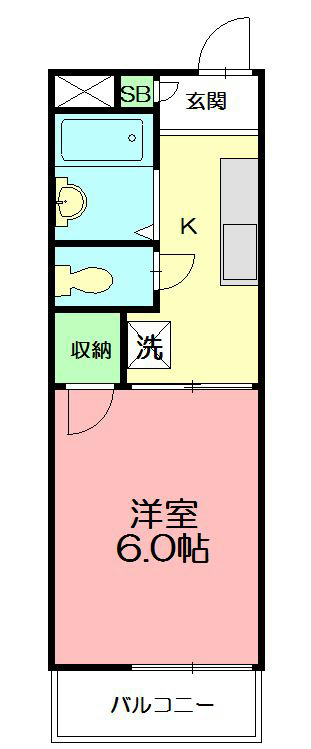 横浜市戸塚区上矢部町のアパートの間取り