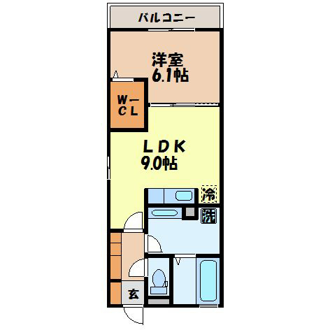 メゾン・ラ・パトリア Ｋ（西郷町）の間取り