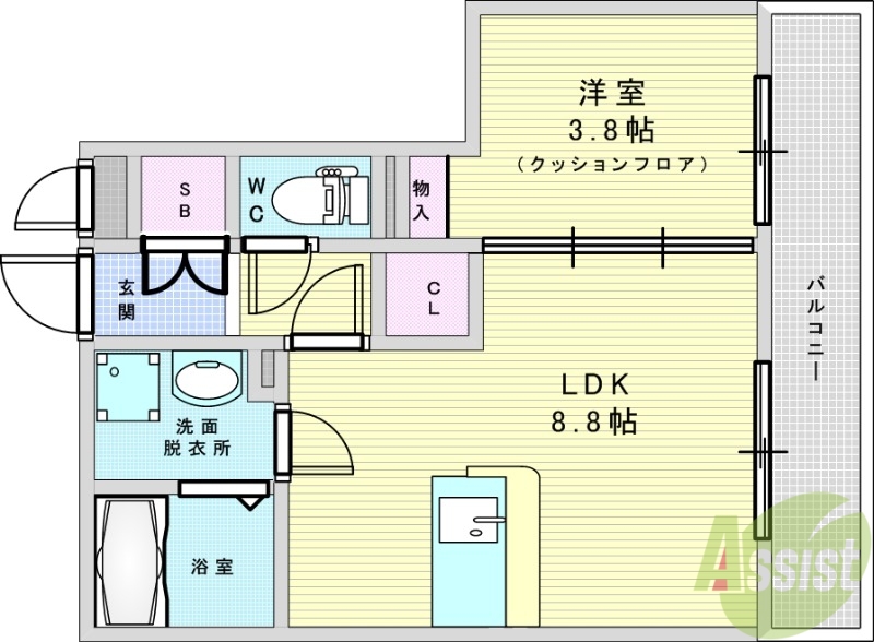 ヴィラコンフォート箕面の間取り