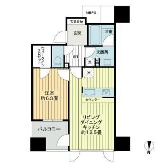 ライオンズタワー岡山表町の間取り