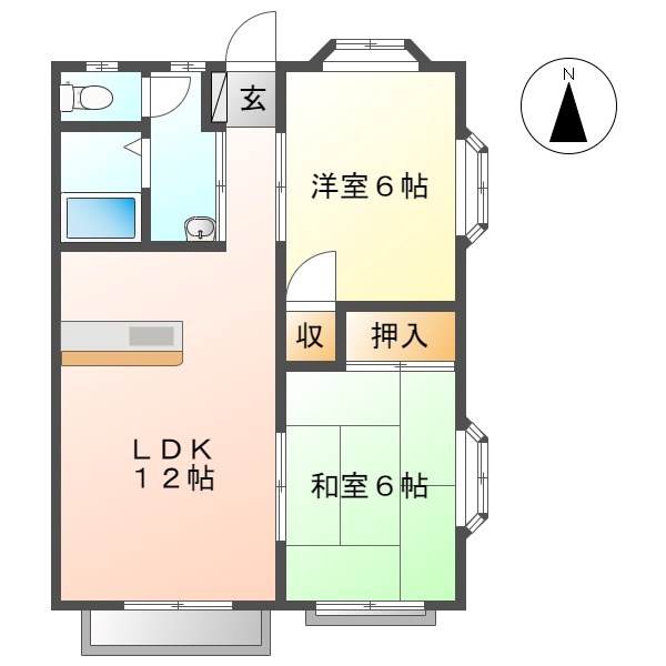 ハーベスト中之条Ａの間取り