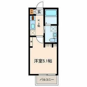 目黒区駒場のアパートの間取り