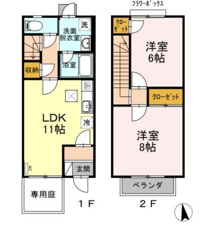 ブランシェ上里の間取り