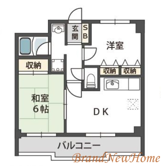 堺市堺区旭ヶ丘南町のマンションの間取り