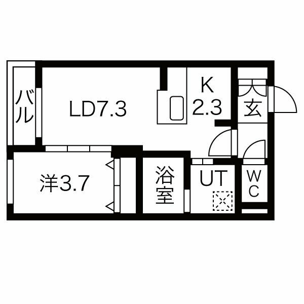 FLAX CITY ASABU(フラックスシティ麻生)の間取り