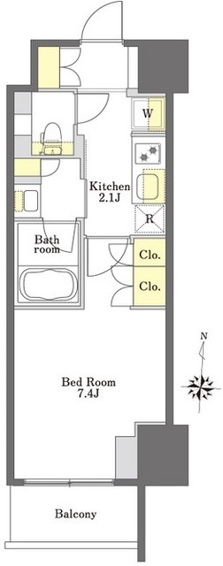 プライムメゾン市谷山伏町の間取り