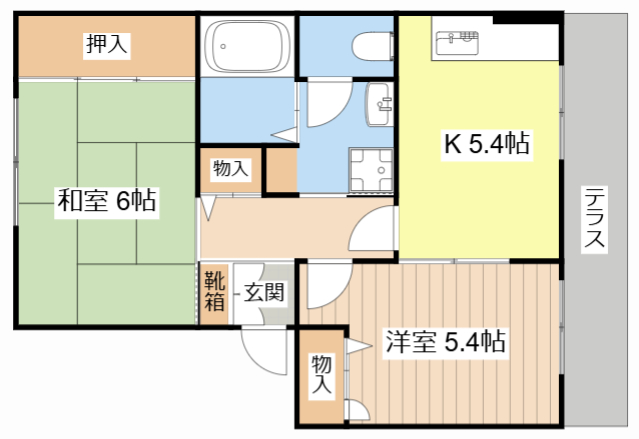 彦根市松原町のアパートの間取り