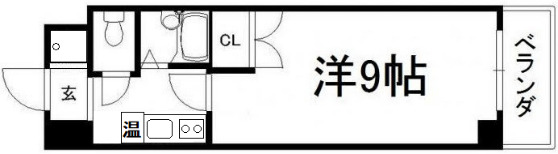 ユニバーシティ丸光II（9帖）の間取り