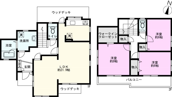 【東深井８４６戸建の間取り】