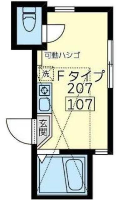 川崎市多摩区中野島のアパートの間取り