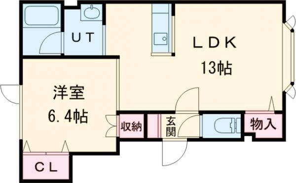 苫小牧市新明町のアパートの間取り