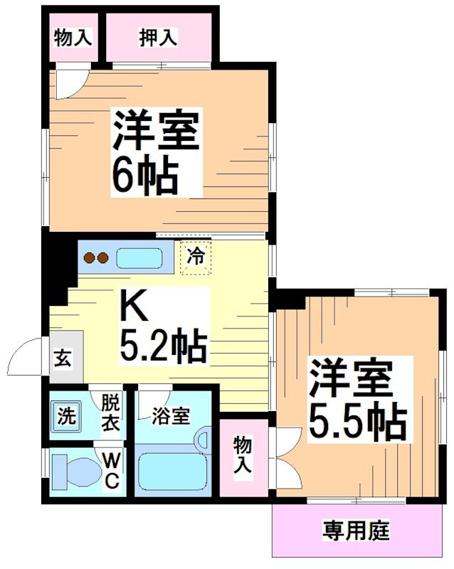 川崎市多摩区登戸のマンションの間取り