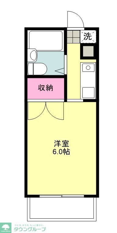 鶴ヶ島市羽折町のアパートの間取り