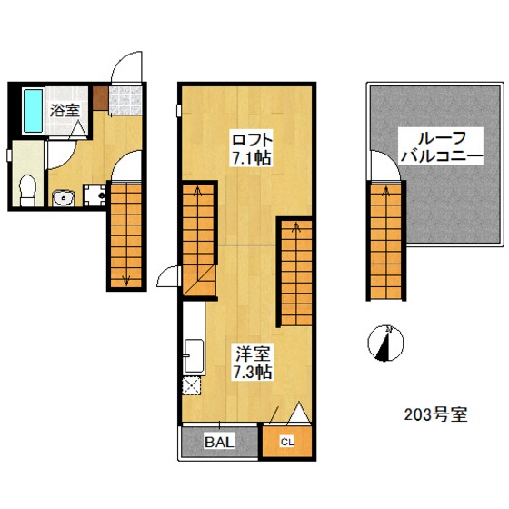 福岡市西区今宿のアパートの間取り