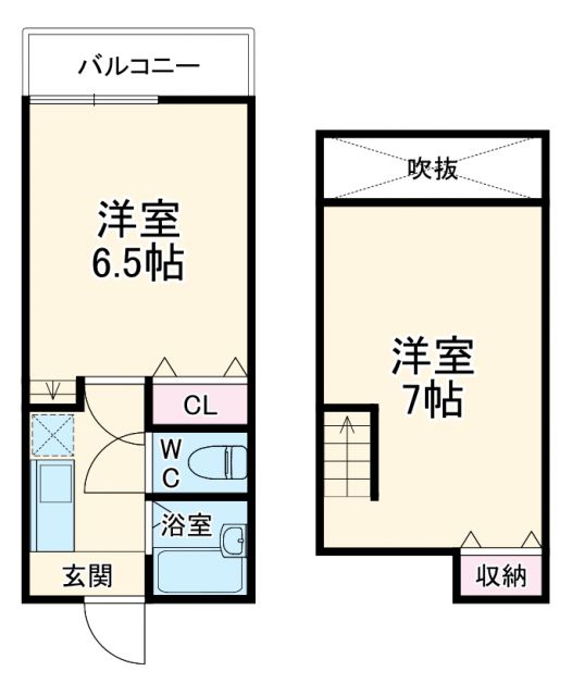 習志野市藤崎のアパートの間取り