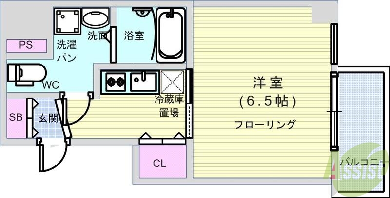 エスライズ御堂筋本町の間取り