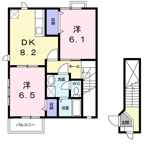 栗東市小平井のアパートの間取り