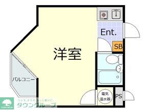 港区東新橋のマンションの間取り