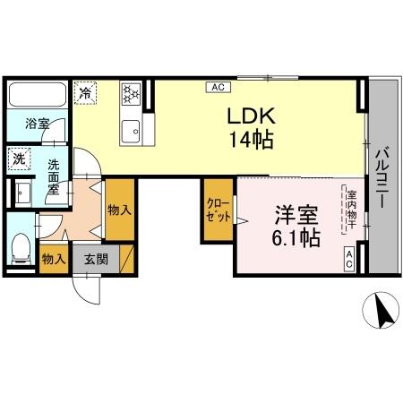 市川市東大和田のアパートの間取り