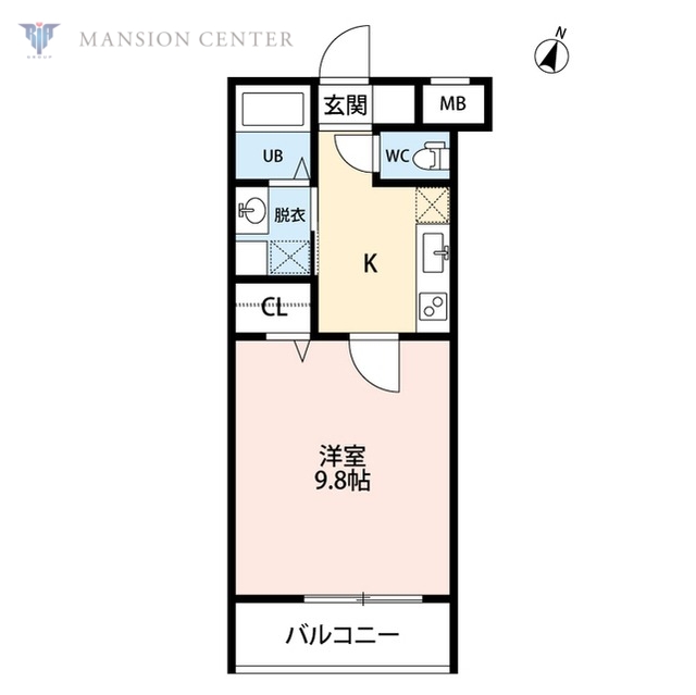 新潟市北区白新町のマンションの間取り