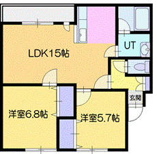 千歳市信濃のマンションの間取り