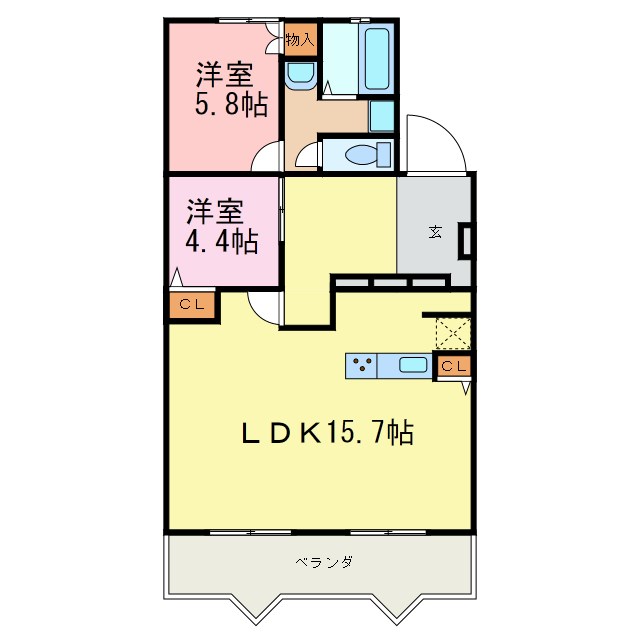 シャトー清城の間取り