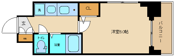 エステムコート難波WEST-SIDE大阪ドーム前の間取り