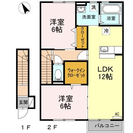 カントリーヒルズ東岐波の間取り