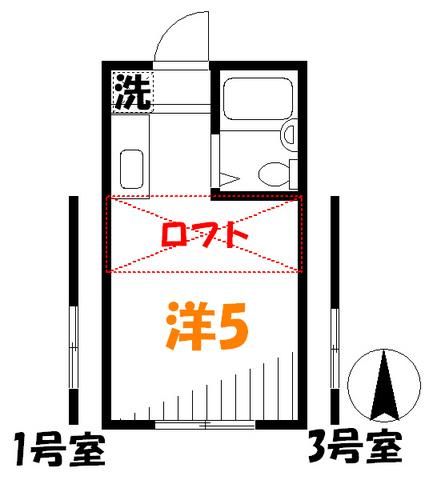 小金井市前原町のアパートの間取り