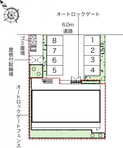 【レオパレスのぞみの駐車場】