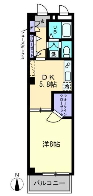 高松市三条町のマンションの間取り