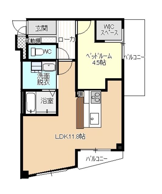愛知県名古屋市中村区並木２（マンション）の賃貸物件の間取り
