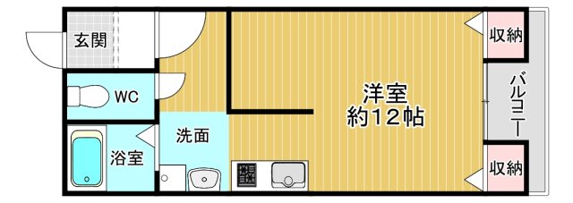 ＪＲおおさか東線 城北公園通駅 徒歩13分 4階建 築53年の間取り写真