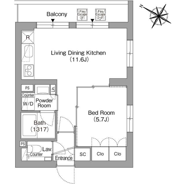 ＯＲＳＵＳ戸越銀座の間取り