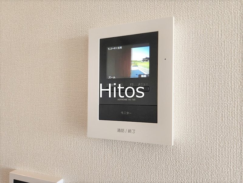 セキュリティ　来訪者の顔が確認できるモニター付きインターホン