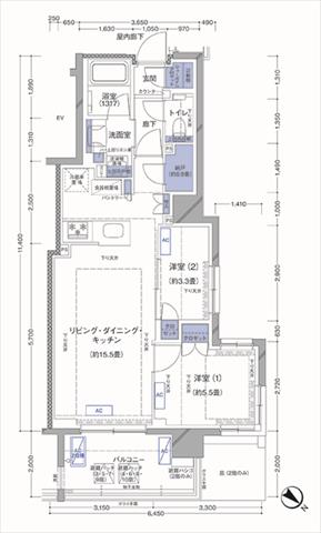 ラティエラ横濱大通り公園の間取り写真