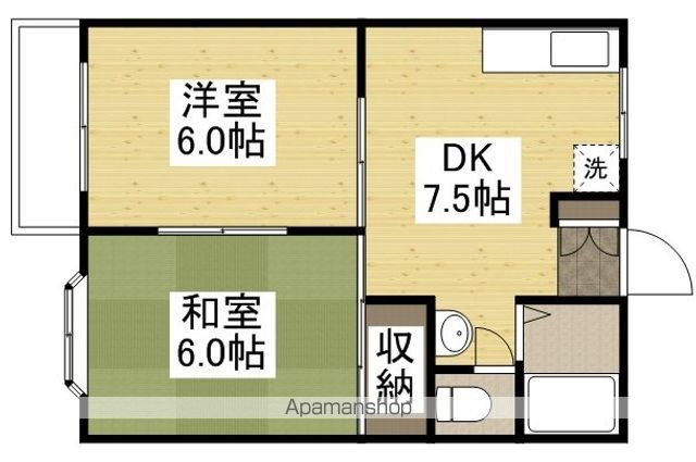 ＪＲ山陽本線 庭瀬駅 徒歩25分 2階建 築33年の間取り写真