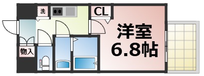 地下鉄今里筋線 緑橋駅 徒歩5分 13階建 築10年の間取り写真