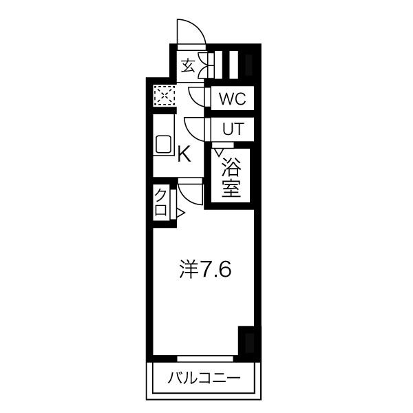 ＪＲ東海道本線 尾頭橋駅 徒歩3分 15階建 築4年の間取り写真