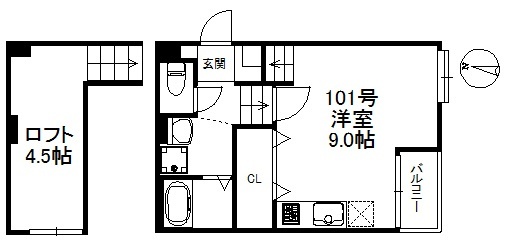 地下鉄七隈線 次郎丸駅 徒歩9分 2階建 築10年の間取り写真
