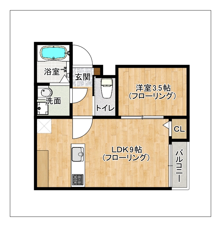 筑紫野市筑紫駅前通のアパートの間取り