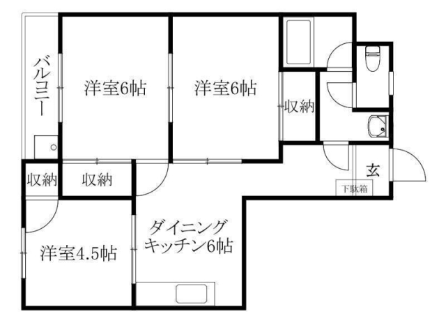 松山市辻町のマンションの間取り