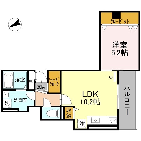 姫路市小姓町のマンションの間取り