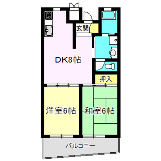 コーポラスアオイの間取り