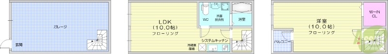 仙台市青葉区台原のアパートの間取り